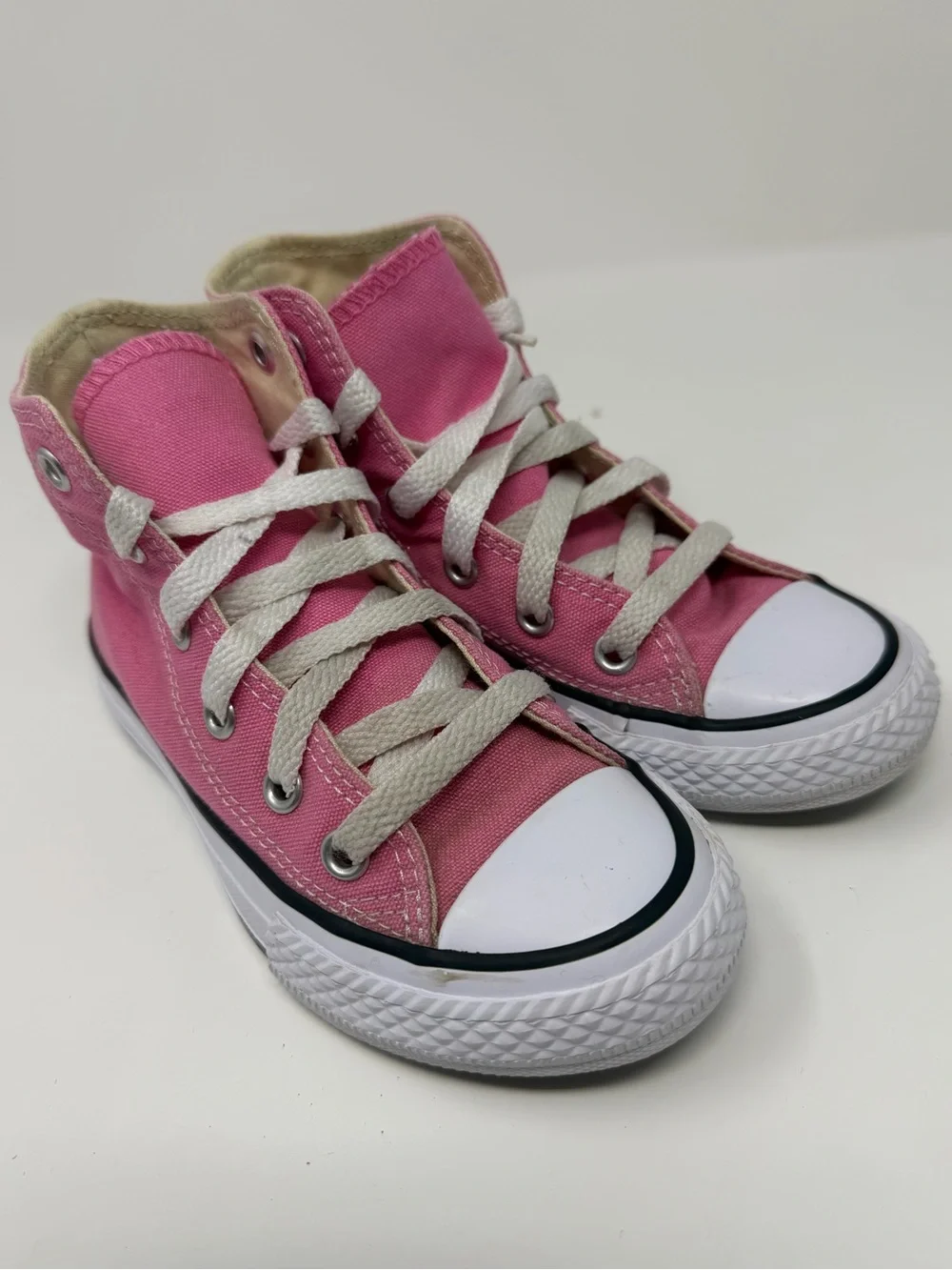 Kids Converse Pink Canvas High-Top Sneakers Sz. 10.5